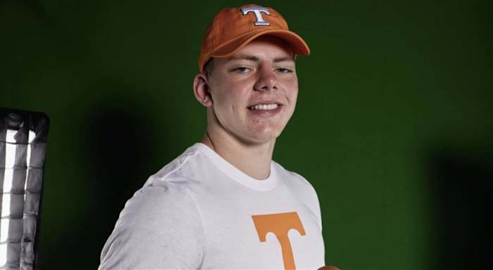 2024 3-star DE Carson Gentle during an unofficial visit to Tennessee. (Photo courtesy of Carson Gentle)